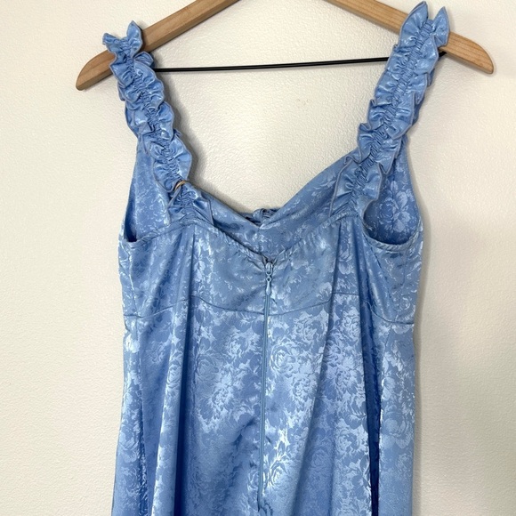 Show Me Your Mumu Jumpsuit Light Blue Floral Sz M NWT Wide Leg USA MADE feminine - Picture 7 of 7